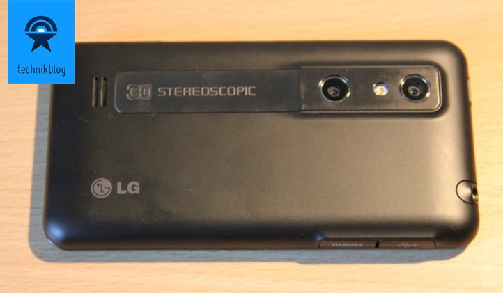 LG Optimus 3D Rückseite mit 2-Linsen-Kamera für den 3D Modus