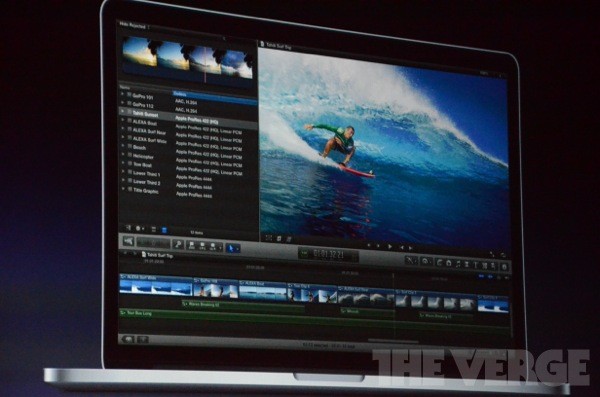 Final Cut Pro auf MacBook Pro Retina: nebst HD Preview bleibt Platz für Einstellungen!