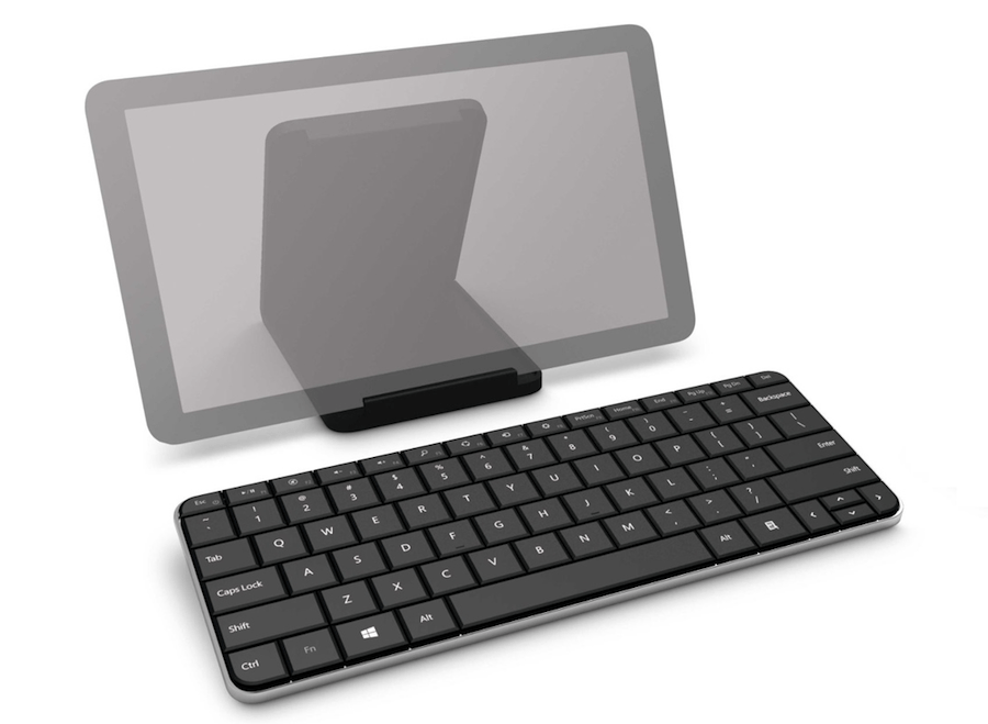 Microsoft Wedge Mobile Keyboard - Schutzhülle dient als Tablet Ständer