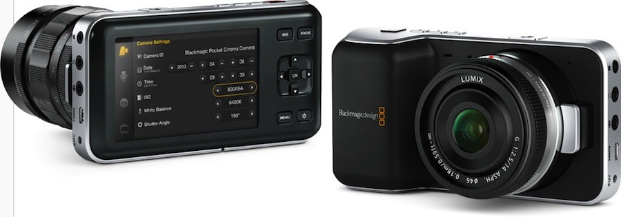 Blackmagic Pocket Cinema Camera vorne und hinten