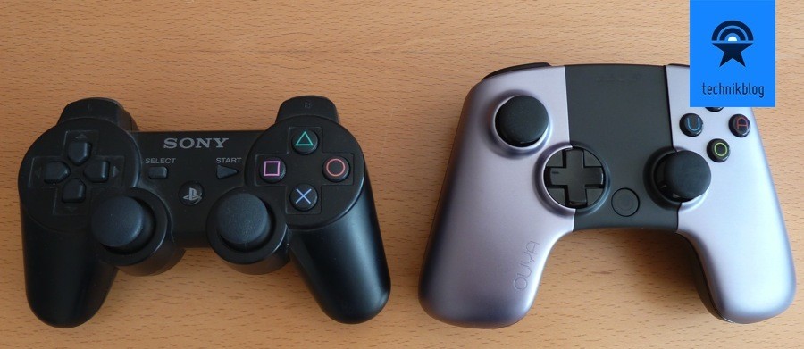 OUYA Controller und PS3 Controller