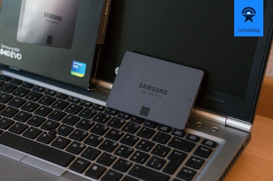 Die Samsung SSD 840 Evo wird in einem HP Notebook mit Windows 7 verbaut