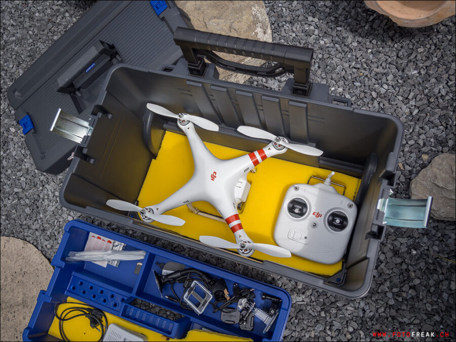 Praktischer Koffer für Lagerung und Transport des Quadcopters