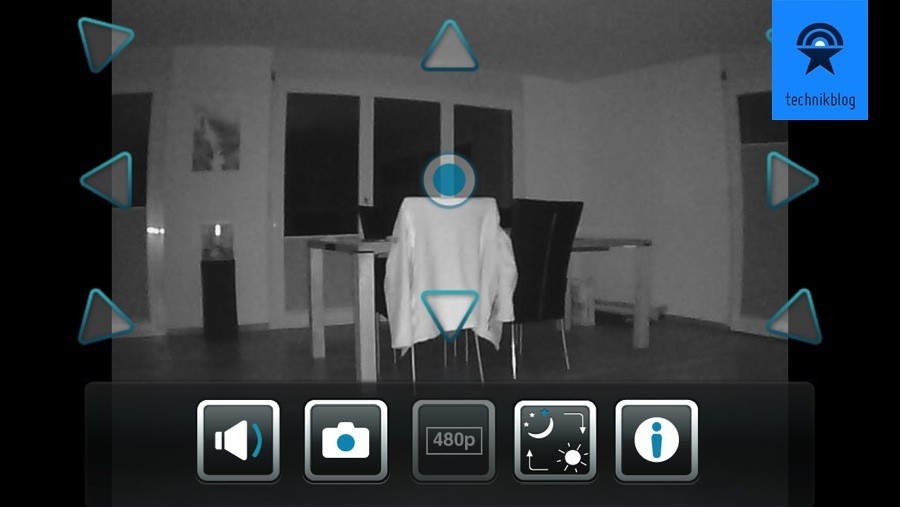 Screenshot MyDlink App bei Nacht