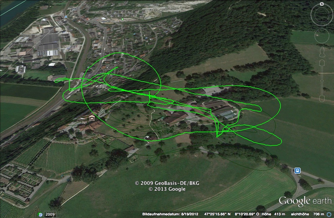 Flytrex GPS Daten in Google Earth