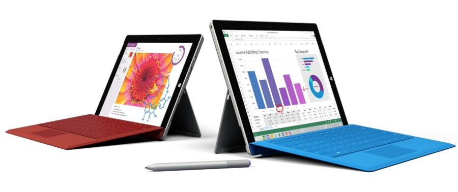 Microsoft Surface 3 neben dem Surface Pro 3