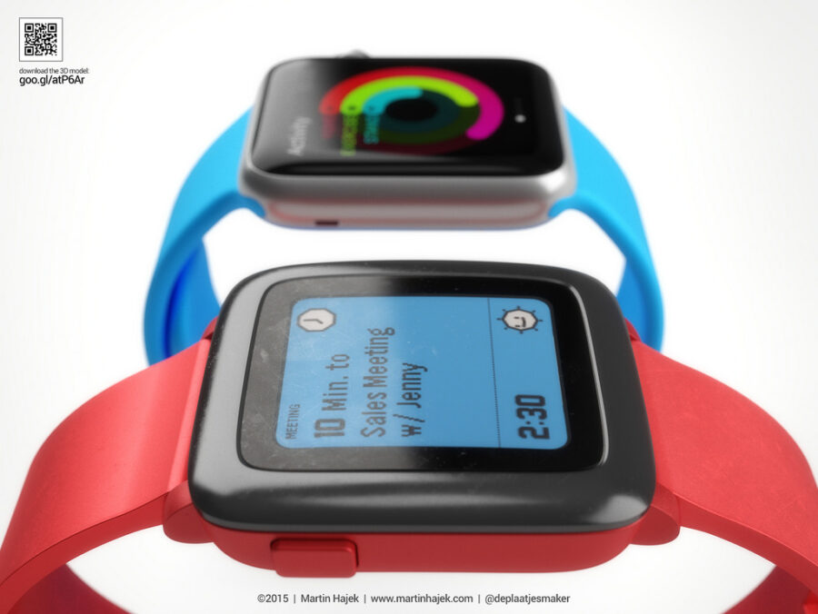 Vergleichsgrafiken Apple Watch vs Pebble Time von Martin Hajek - 1