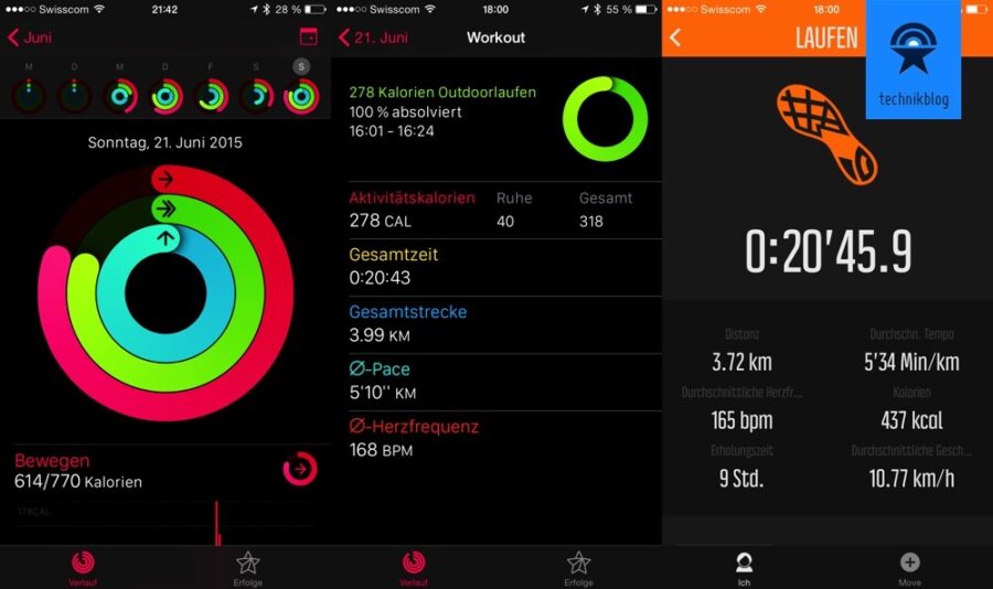 Apple Watch - Vergleich Sport mit Suunto Ambit3