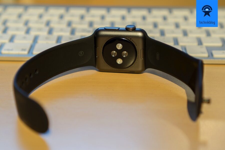 Pulsmessung an der Rückseite der Apple Watch