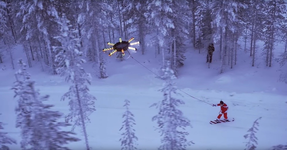 Drone Snowboarding