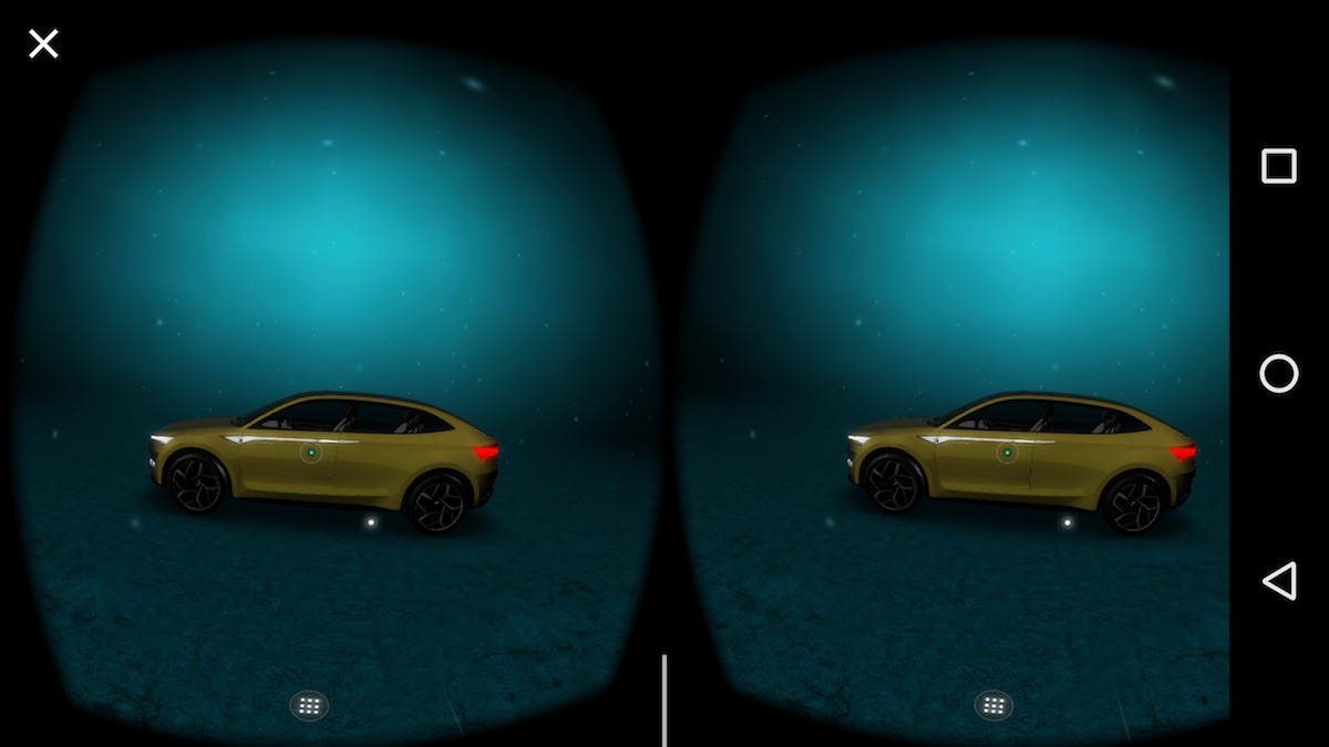 Screenshot aus der Skoda Vision E Präsentation in der VR-App