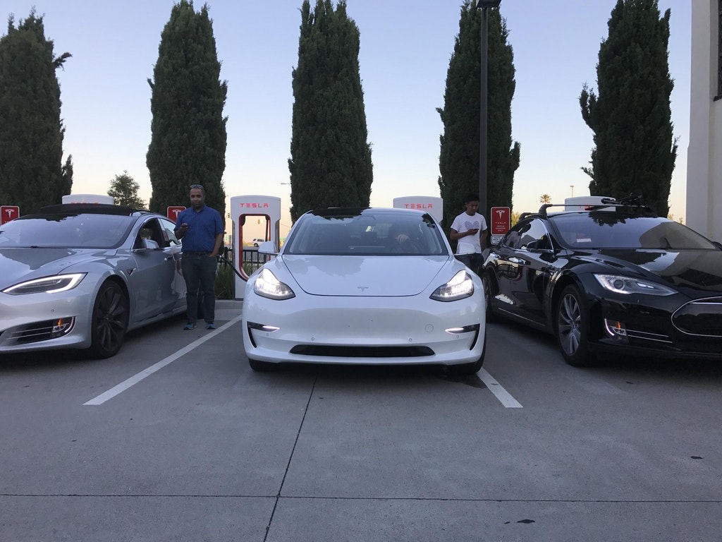 Tesla Model 3 - Front - Supercharger