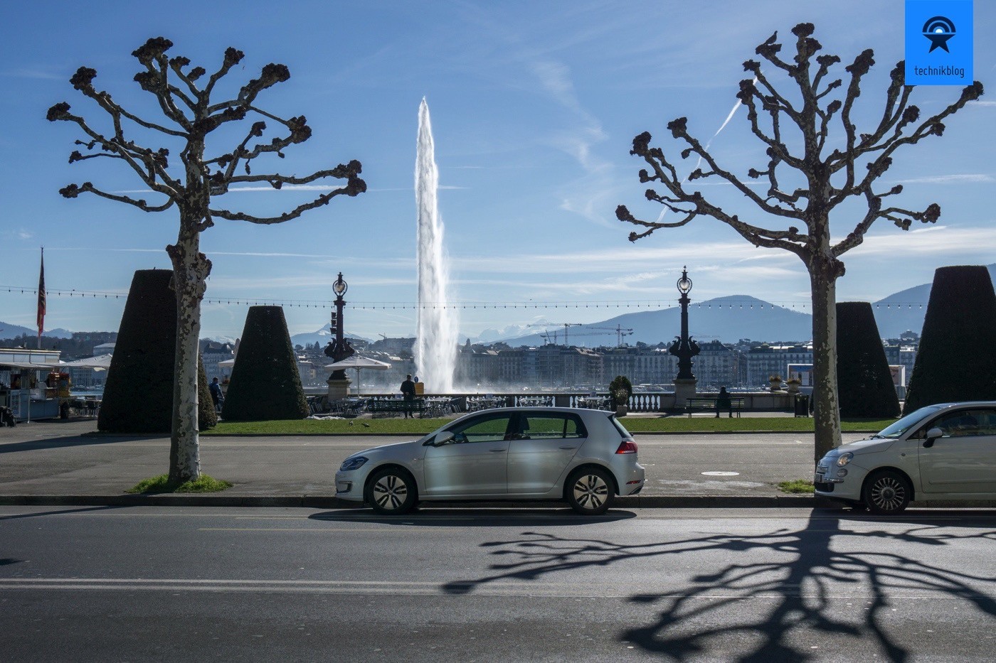 VW e-Golf am Genfersee