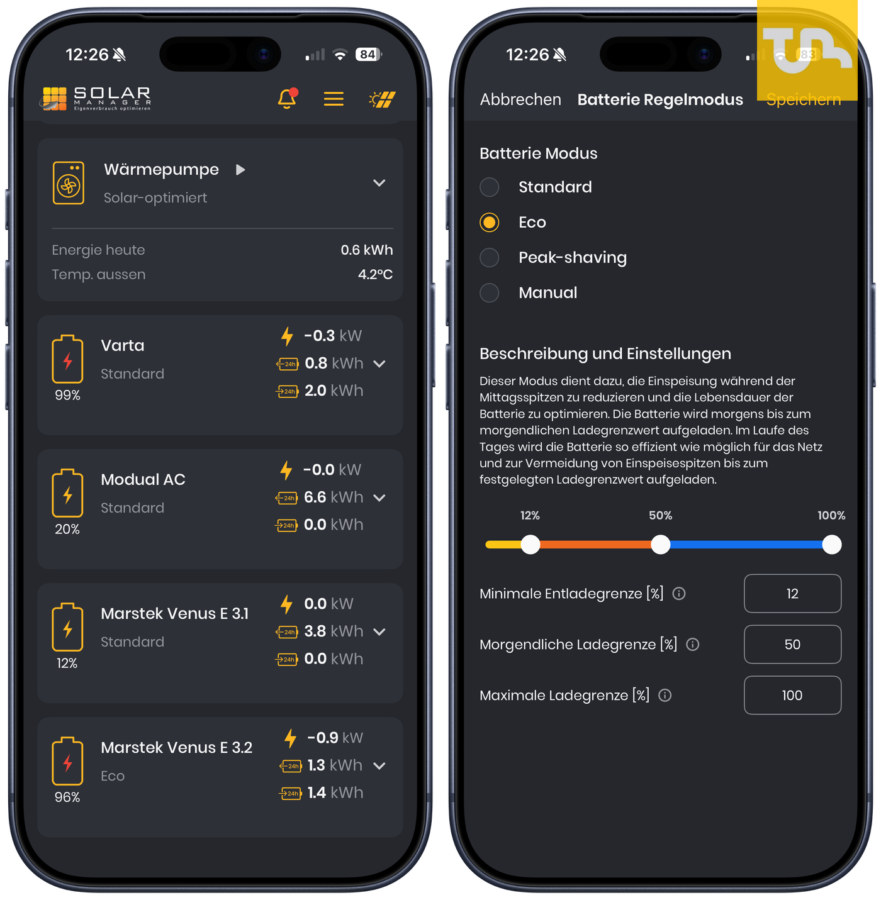 Marstek Venus E 3.0 Integration in Solar Manager