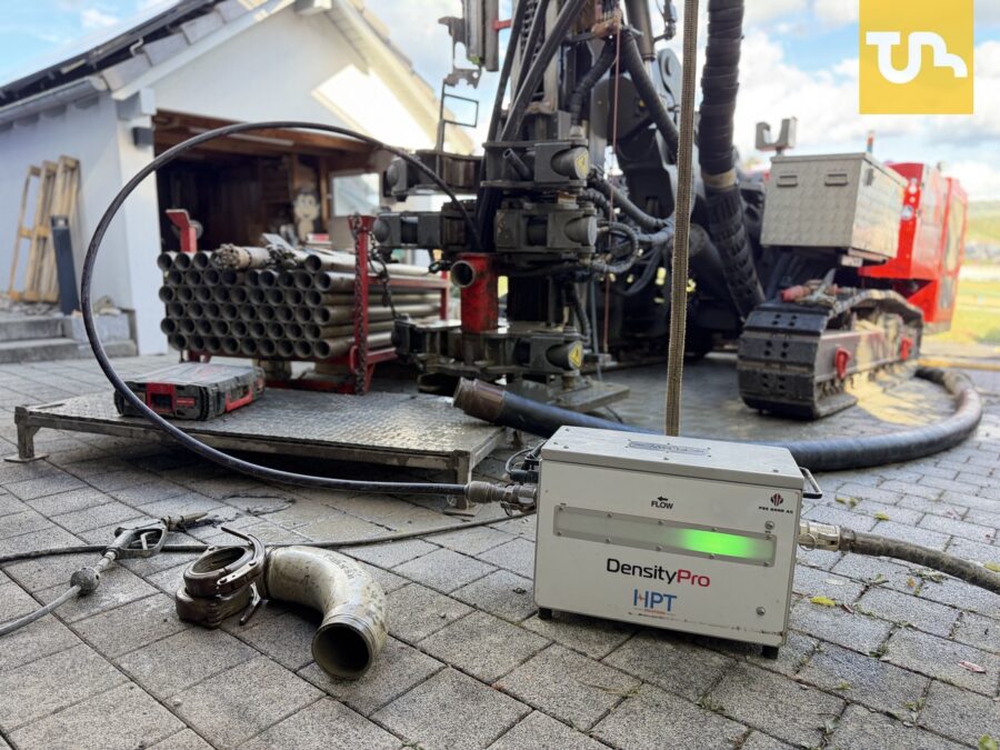 Hinterfüllen der Sonde mit Überwachung